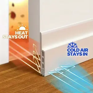 Door Draft Stopper, 39in/100cm Length, Under Door Sweep for Exterior & Interior Doors, Weather Stripping Door Seal, Home Insulation, Noise Stopper, Strong Adhesive