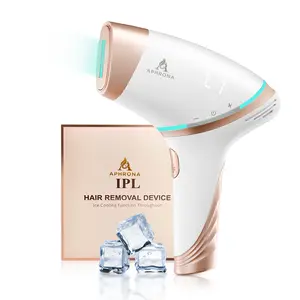 Avorla & Aphrona IPL Hair Removal Device with Ice Cooling for Face & Body Bikini - Gentle Adjustable Sensitive FDA Cleared for Women & Men Winter Gift Comfort