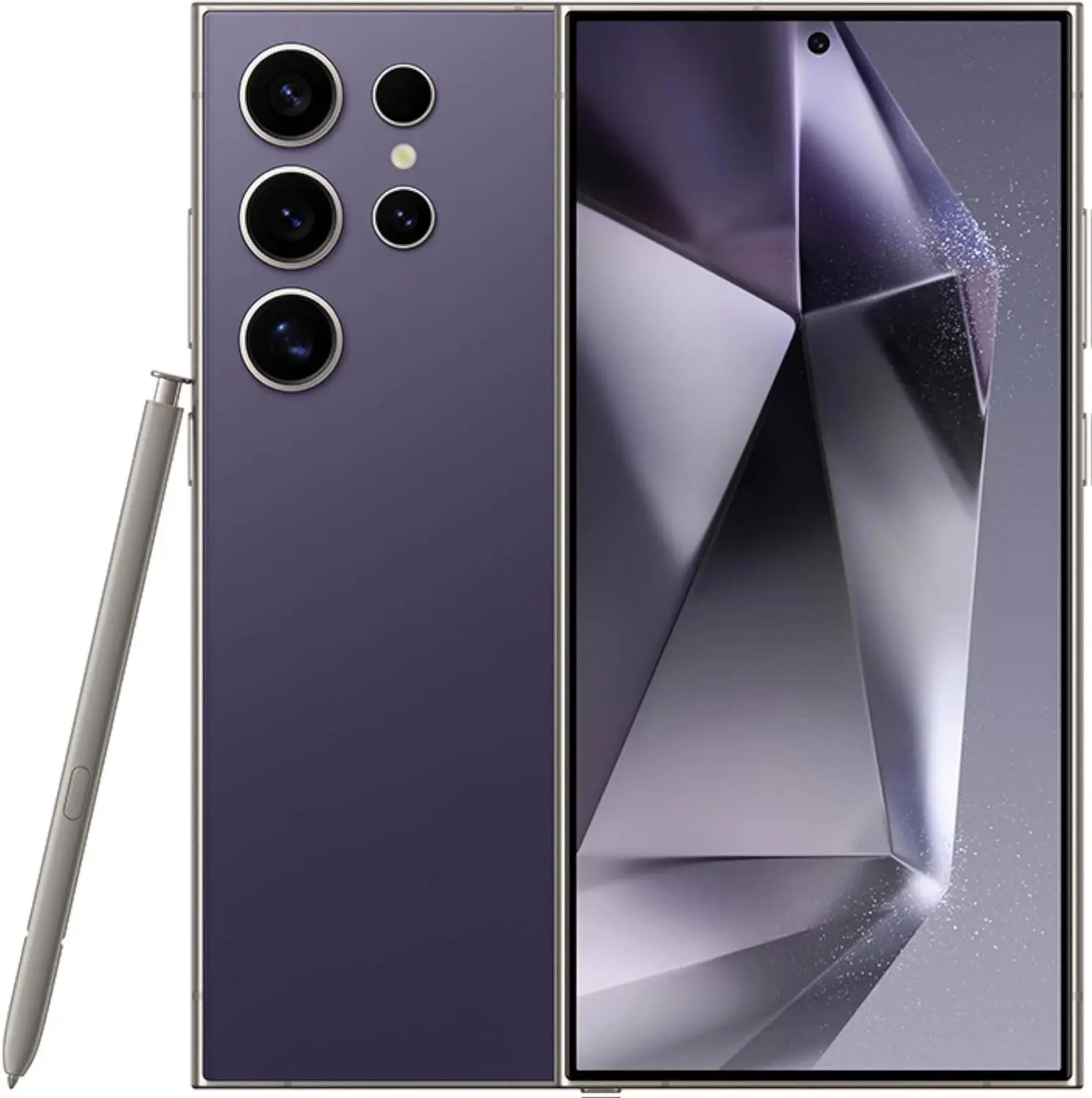 REFURBISHED Samsung Galaxy S24 Ultra 5G Android Smartphone - US Version, 256GB, Titanium Violet, Unlocked Premium Cellphone with Rear Camera, AMOLED 2X Display, AI Tools, Unlocked SIMs, Mobile
