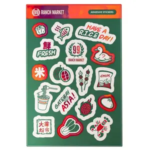 99Ranch Sticker Sheet OG Icons Edition - Nostalgic Asian Grocery Finds Stickers for Food Culture Enthusiasts