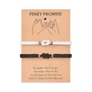 Spring V-Day Date Essential! 2-Piece Pink Couple Bracelets | Eternal Commitment “I Love You” Gift | Perfect for Couples & Valentine’s Day Surprises