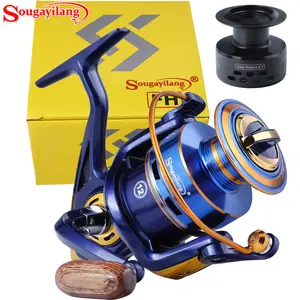 Sougayilang Spinning Fishing Reel 1000-7000 Series Metal Spool 5.2:1 Gear Ratio 12 Ball Bearings for Bass Fishing Outdoor Supplies