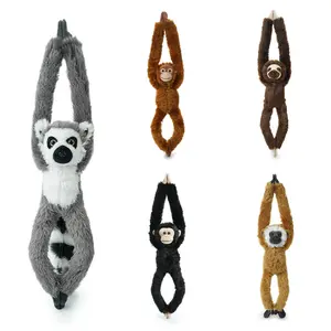 Plush hanging lemurs, sloths, chimpanzees, orangutans, monkey toys, hanging stuffed animal toys, hooks and stuffed animals with rings for children 4-12 years old, gifts for boys and girls plush monkey