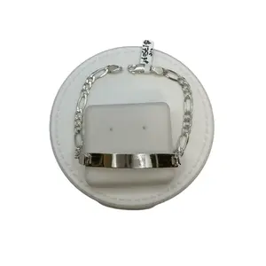 925 sterling silver 7”   Figaro ID bracelet high quality 7” inches)( Pulcera de plata Mexicana 7”pulgadas  es solido de plaqueta