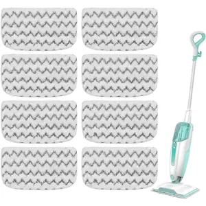8 Pack Microfiber Steam Mop Replacement Pads for Shark Steam Mop S1000, S1000A, S1000C, S1000WM, S1001C Dirt Grip Steam Mop Pads, Washable &  Microfiber Mop Pads for All Floor Clean