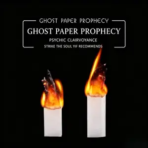 Ghost Prediction Magic Paper 10Pcs with Ashes Prophecy Pen, Close Up Mind Reading Magic Trick, Burning Flame Ash Keeps Intact, Street Bar Illusion Prop for Magician Party Performance Gift