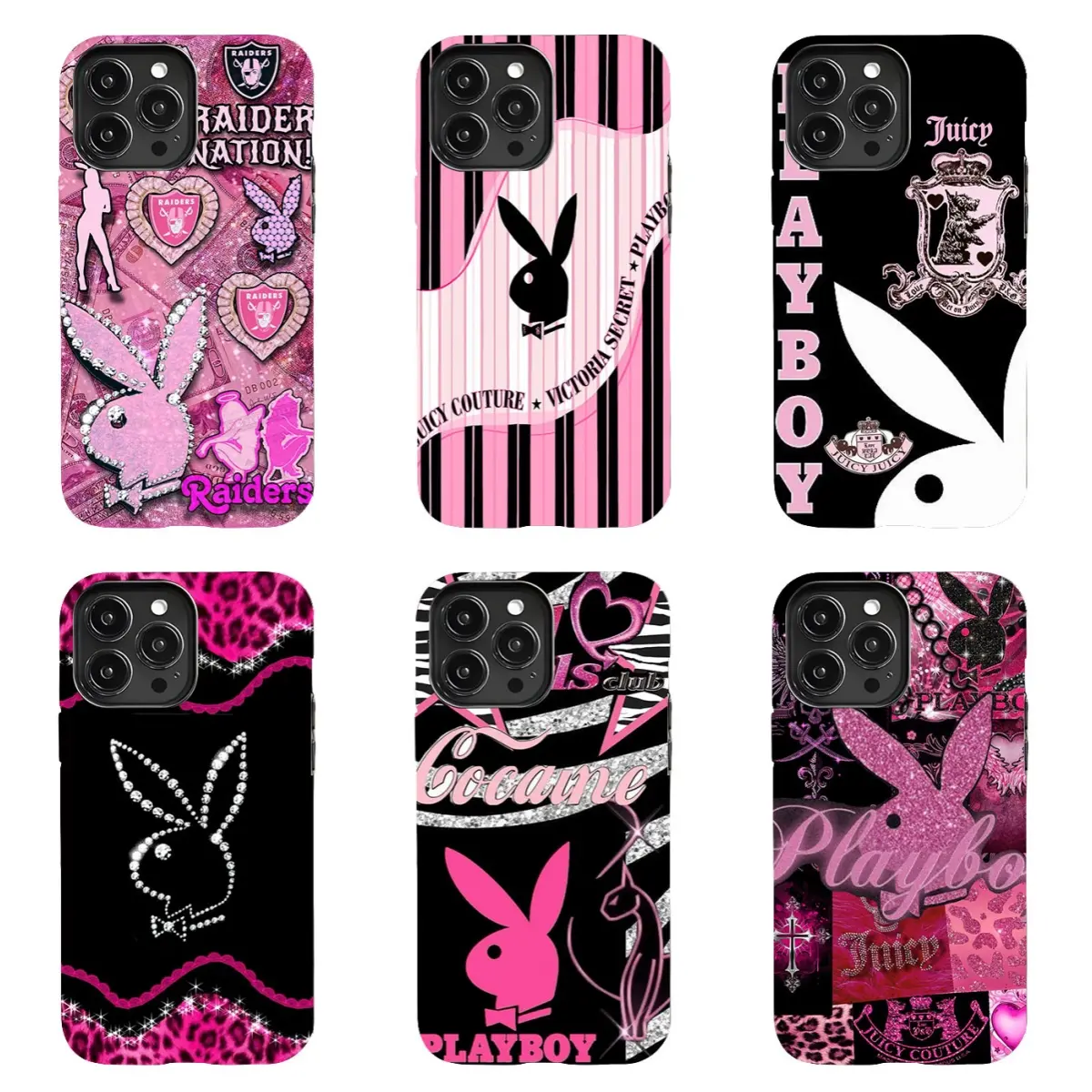 Playboy Y2K Retro Aesthetic Printed Phone Case - Compatible for iPhone17 ProMax /16/15/14/13/12/11 Plus for Samsung phones, suitable for both men and women,  Perfect Gift for Women Men.A gift for the fans