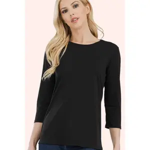 CLASSIC 3/4 SLEEVE CREW NECK TOP
