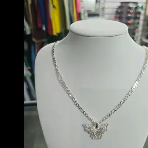 chain silver 925 Star Shine Necklace Heart Shaped Pendant