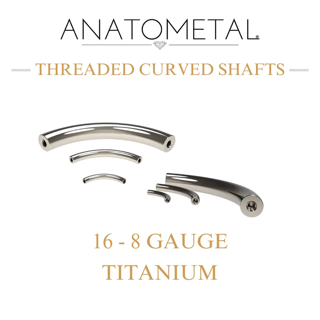 Anatometal Titanium Threaded Curved Shafts (16 Gauge - 8 Gauge ...