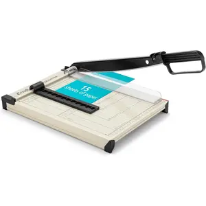 Ecraft 12" Guillotine Paper Cutter：Paper Trimmer Accurate Cutting with Safety Guard,15 Sheets Capacity,Magnetic Guide,Heavy Duty Metal Base, Perfect for Cardstock,Cardboard,Vinyl,Crafts & Photos