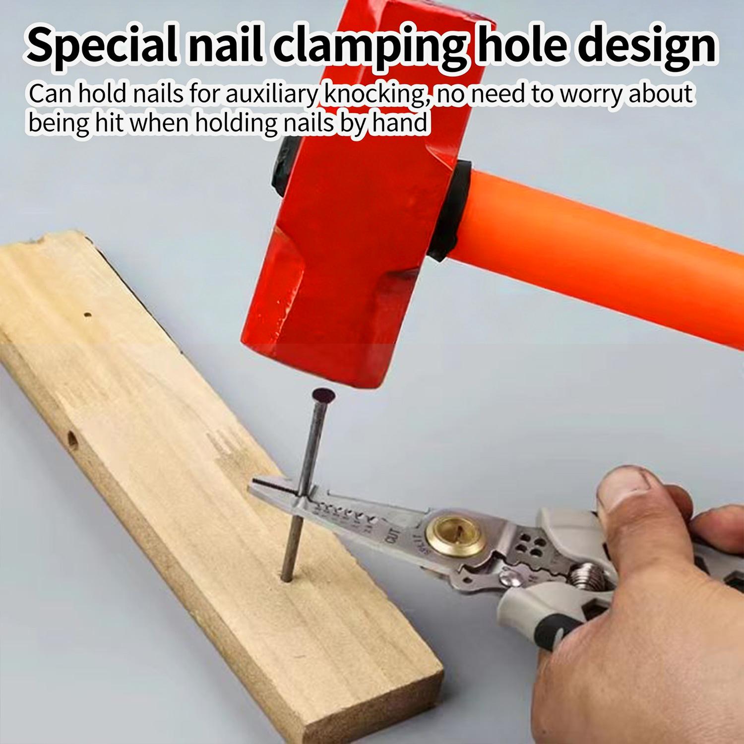 Multi-Functional Wire Stripper 7 Inch Stainless Steel Cable Cutter Electrician Tool for Wire Stripping Cutting and Crimping