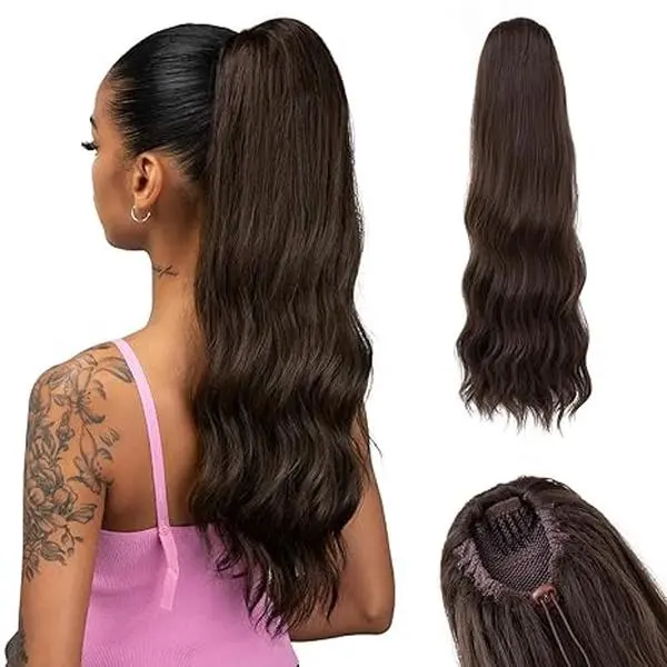 Drawstring Ponytail Extension for Black Women 14 Inch Yaki Kinky Straight Ponytail Flick Style Hairpiece Synthetic Natural Black campingessentials