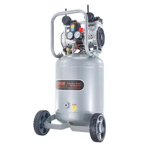 VEVOR 13 Gallon Air Compressor, TikTokShopBlackFriday, 2HP 4.6 SCFM@90PSI Oil Free Air Compressor Tank, 66dB Ultra-Quiet Compressor for Tire Inflation, Auto Repair, Woodwork Nailing, Spray Painting (125PSI Max Pressure)