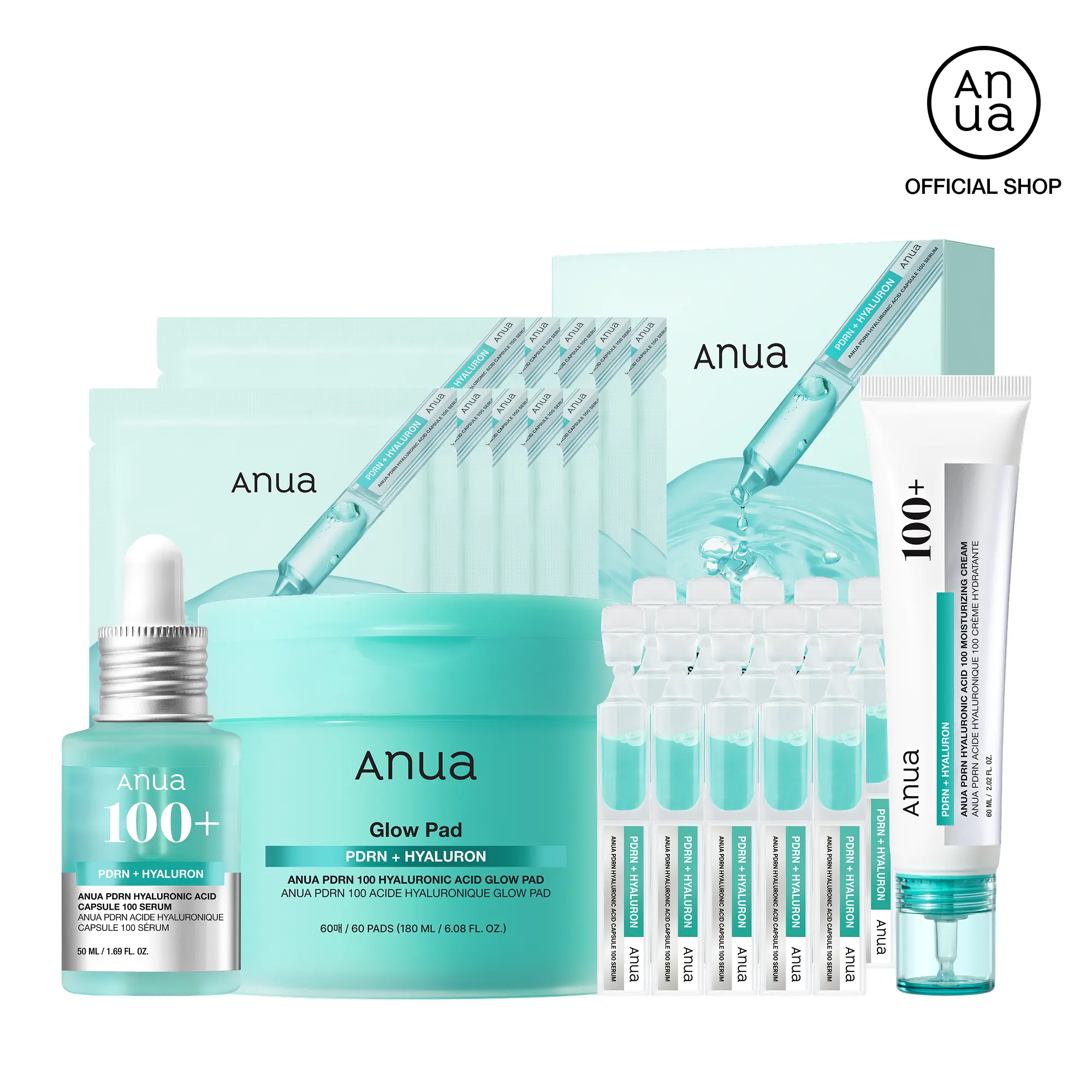 [Anua] PDRN Hydration & Affordable Glow Bundle for Glow Dewy Skin | Salmon PDRN For Hydration and Glow | Korean Skincare Kit