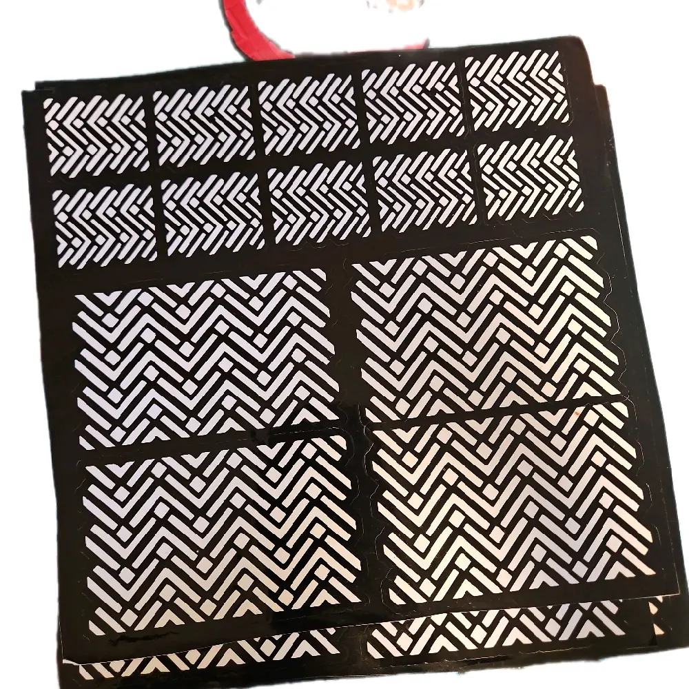 zigzag hand set henna stencil