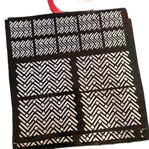 zigzag hand set henna stencil