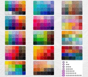 Stella Bead 24-Color Refill Set — 600ct per Color, 2.6mm Beads, Perfect for DIY Craft Projects