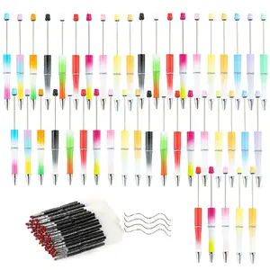 Ballpoint Pen Refill Set, 50-Pc Retractable 1mm Medium Point 4.2in Black Ink Refills, Easily Replaceable, High Capacity, Durable, Smooth Writing for Click Pens (DIY & Jewelry Making Supplies)