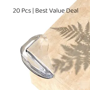 20pcs Clear Baby Safety Corner Guards & Furniture Edge Protectors - Anti-collision Proofing Corner Pads for Tables, Cribs, and Fireplace Edges