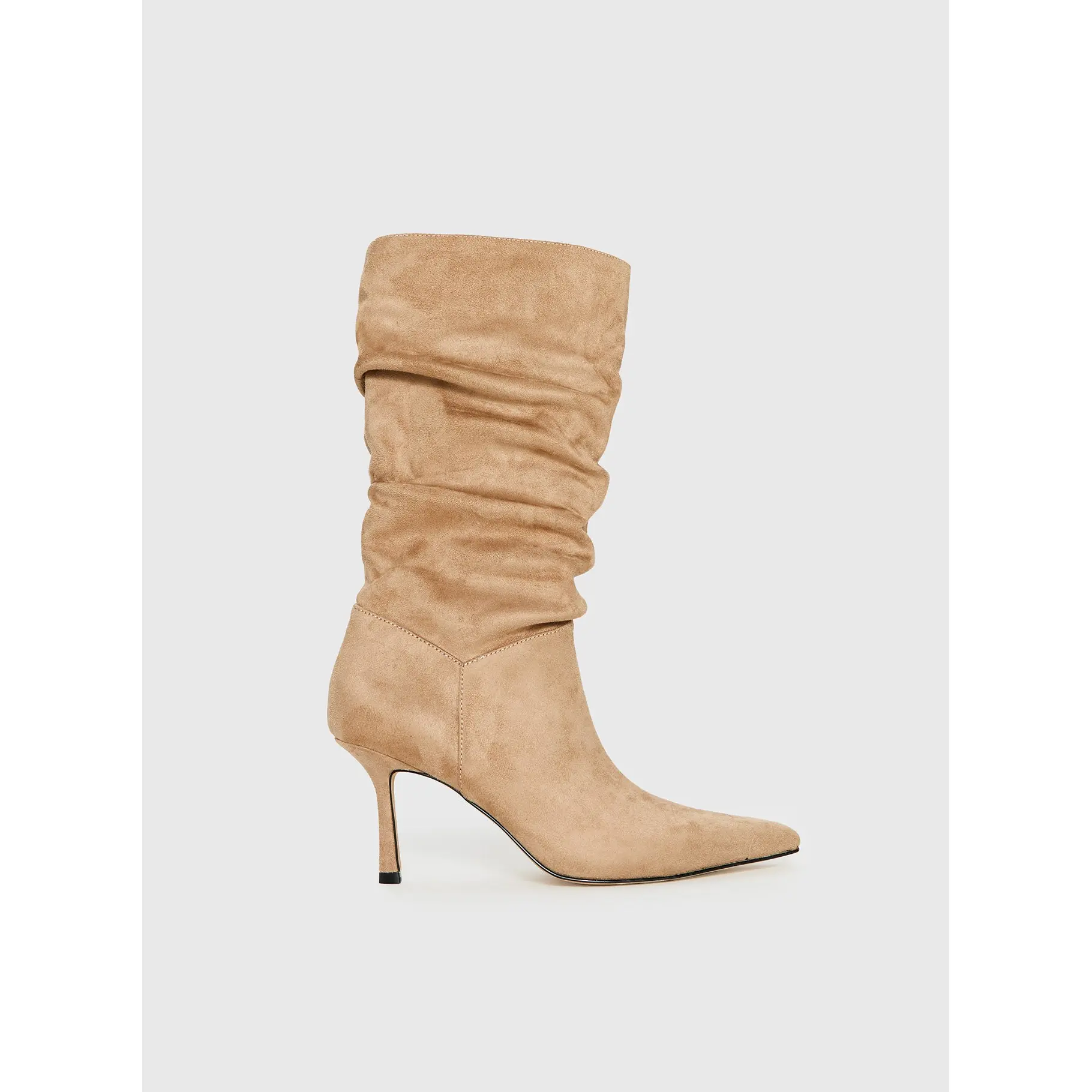 Such A Charmer Faux Suede Scrunch Boot Tan