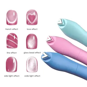 3-in-1 Cat Eye Magnet Heart Moon Pattern Durable Plastic Scent-Free Gel Polisher for Salon Studio Home Holiday Haul New Year Gift