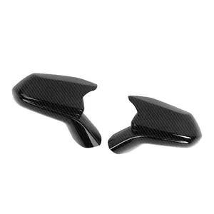 CheroCar Rearview Mirror Caps Cover Overlay - 2-Pack, Horn Pattern, Self-Adhesive, Scratch-Proof, DIY Installation, Fits 2016+ Chevy Camaro, Car Accessories