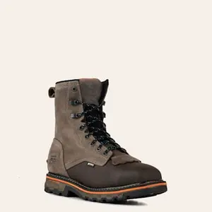 Timberland Pro Men's True Grit Turkish Coffee Brown Waterproof Wide Square Composite Toe 8" Lace Up Work Boots
