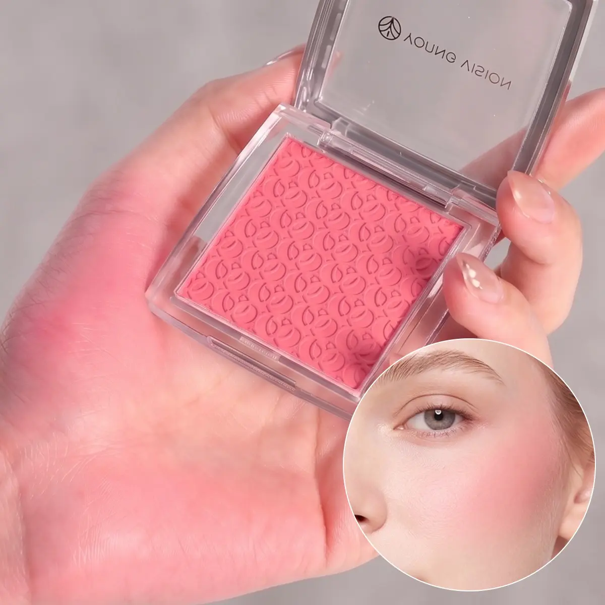 YOUNG VISION Blush Powder, Cosmetics Products, Everyday Cosmetics Makeup, Elegant Embossed Design, Fine Texture, Smooth, Long-Lasting Wear, Seven Shades, Natural Look, Versatile Makeup