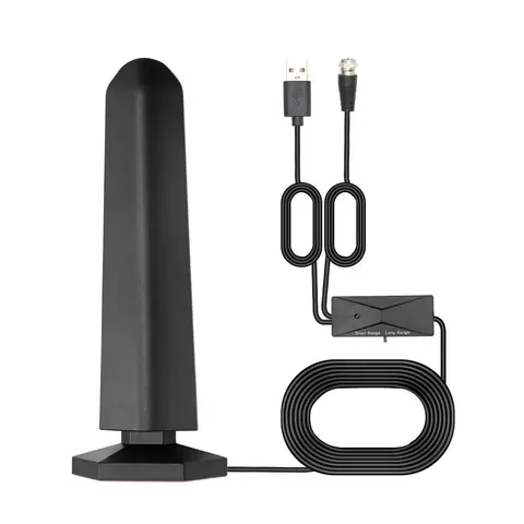 HWU Full HD Digital TV Antenna - Indoor/Outdoor, Durable, Weather-Resistant, USB-Powered, Local Long-Range, Flexible Installation, Urban-Suitable, RV-Compatible for Enhanced TV Viewing