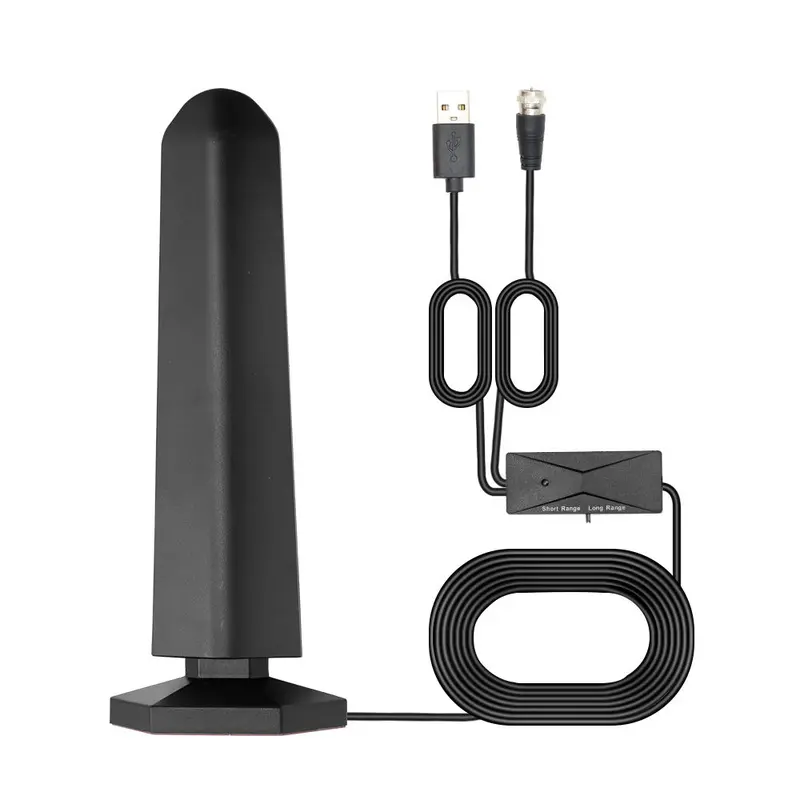 HWU Full HD Digital TV Antenna - Indoor/Outdoor, Durable, Weather-Resistant, USB-Powered, Local Long-Range, Flexible Installation, Urban-Suitable, RV-Compatible for Enhanced TV Viewing