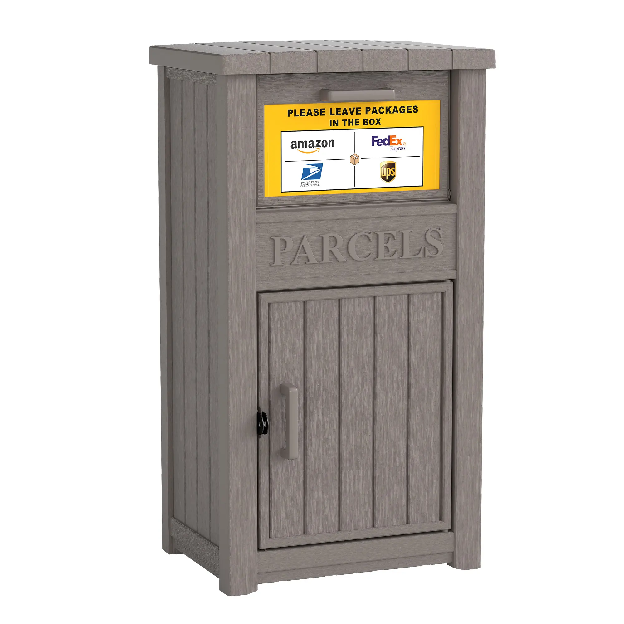 All-Weather Plastic Package Safe Box, Lockable Parcel Dropbox for Outdoor Delivery, Anti-Theft Porch Box for Garden Backyard Entryway