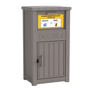 All-Weather Plastic Package Safe Box, Lockable Parcel Dropbox for Outdoor Delivery, Anti-Theft Porch Box for Garden Backyard Entryway