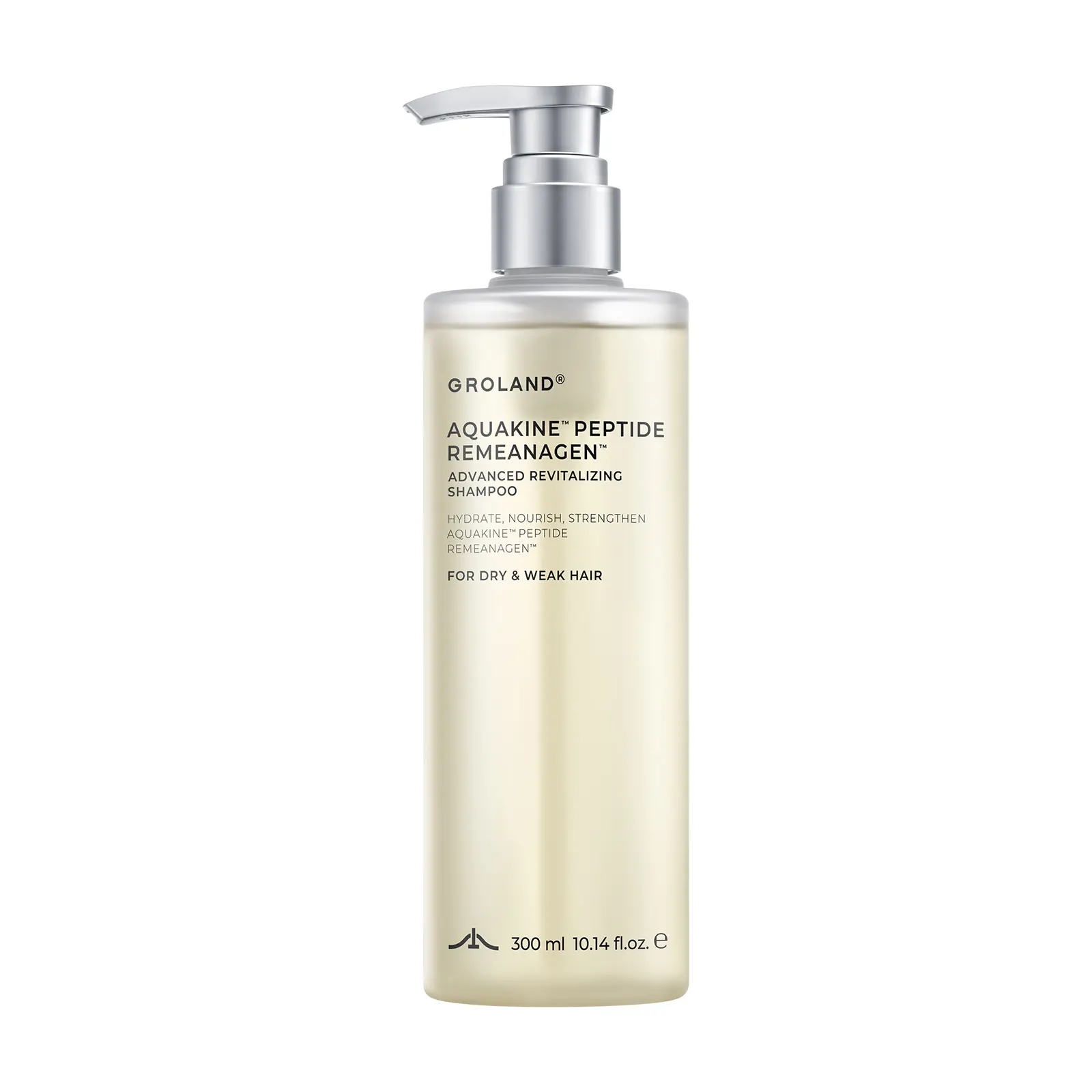 GROLAND Hydrating Shampoo for Dry Hair with Hyaluronic Acid, Ceramide NP & Rose Extract, a Nourishing Haircare Formula for Softness and Hydration, 10.14 fl oz, Adults