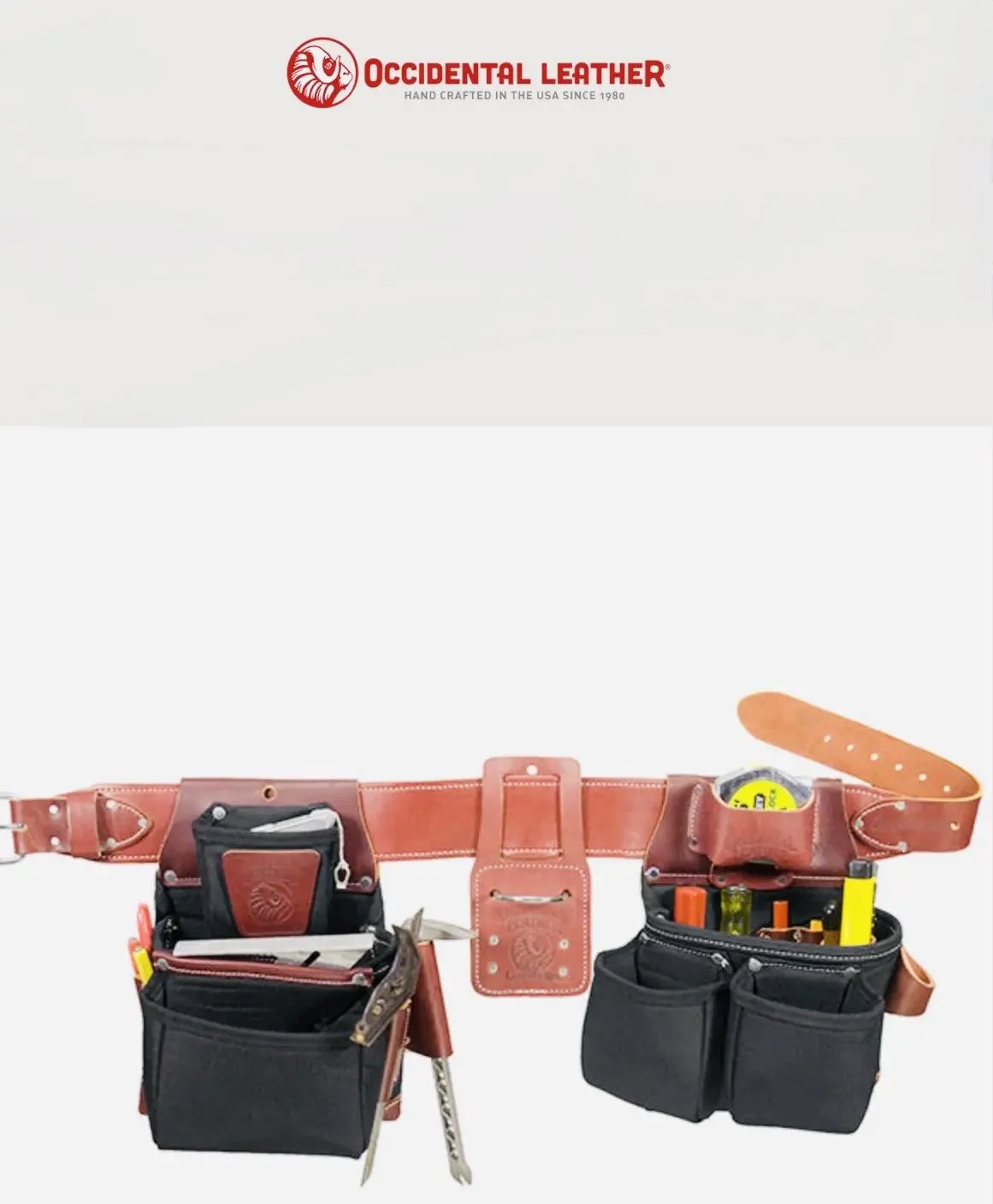 OxyLights Framer Tool Belt Setup B8080DB Drywall Tool Bag Tool Pouch With Belt Clip Tool Organizing Bag