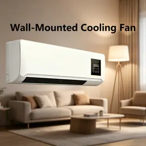 Ultra-Quiet Wall Fan, Tool-Free No-Drill Mount, Efficient Air Cooling Fan, Space-Saving Design, Safe for Household, Portable Wall-Mounted Air Circulator for Home Dorm
