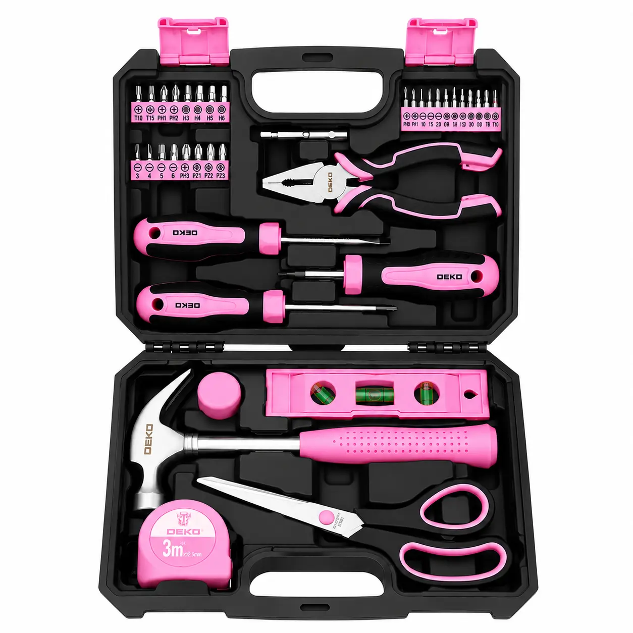 Pink Tool Set for Women 42PCS, Home Repair DIY Tool Kit with Portable Storage Case, Hammer, Pliers & Screwdriver Set, Great Gift for Women