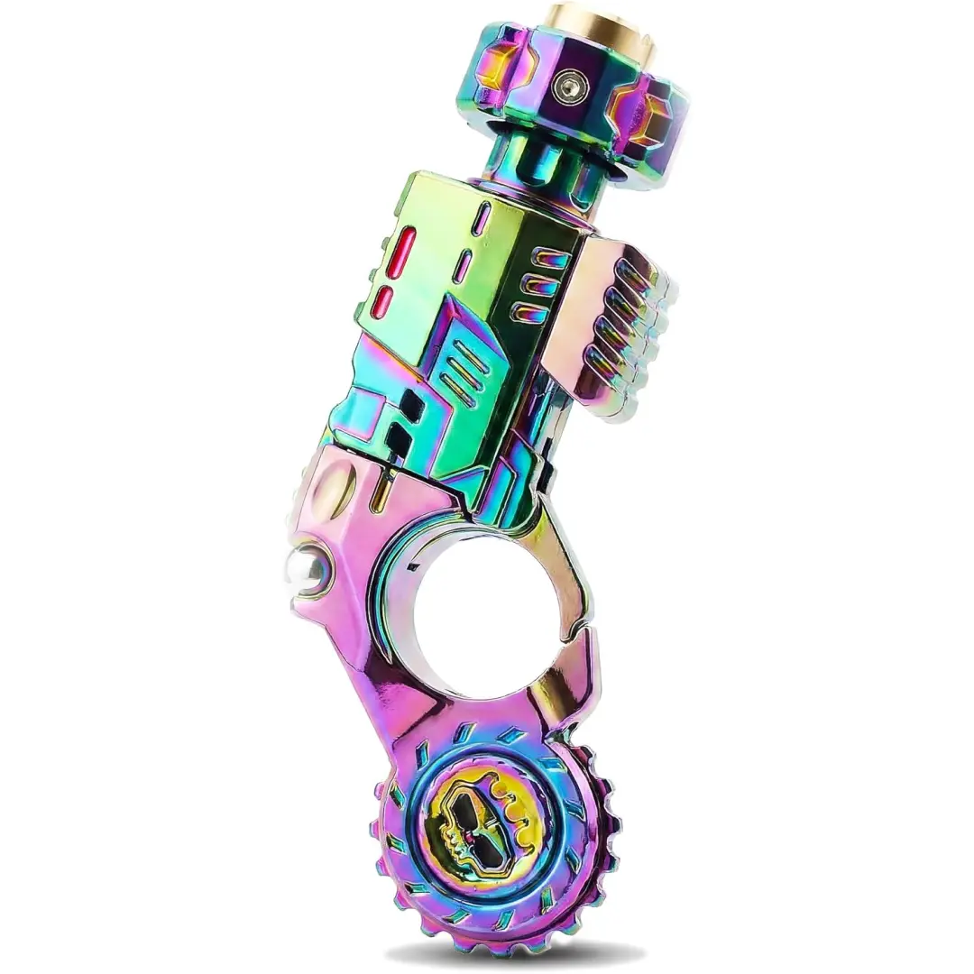 Mechanical Steel Fidget Spinner – Classic Stress Relief Toy, Sensory Fidgets Focus Aid, Heavy-Duty Metal Stress Relief Aid for Adults, Kinetic Motion Spinner Desk Hand Tactile Gadget for Office Work