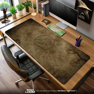 Jurassic Park – Fossil Emblem Mouse Pad, Cartoon Gamer Desk Mat, Anime Mouse Pad, Desk Mat, pc accessories.