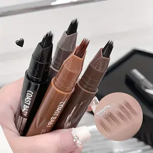 The eyebrow pencil multi-brush head design creates a clear and natural eyebrow shape + precise hairline filling, waterproof and anti-smudge, and 3D fluffy technology allows novices to instantly transform into long-lasting wild eyebrow makeup