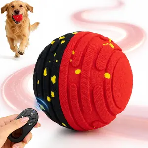 Interactive Dog Ball – Automatic Rolling Toy with Remote, Automatic Rolling, E-TPU Bite-Resistant Smart Pet Toy，Keeps Dogs Busy & Happy ，Rechargeable Motion Activated Dog Ball motion-activated stimulation toy Set,summervibes resistance