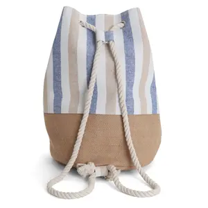 Beach Bag - Drawstring - Straw Beach Bag - Elliot