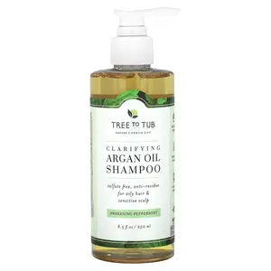 Tree To Tub Clarifying Argan Oil Shampoo, Awakening Peppermint , 8.5 fl oz (250 ml)