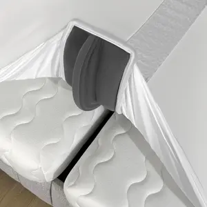2-in-1 Fitted Sheet Attached Bed Bridge Twin (XL) to King Converter Kit |     Split King Gap Filler for Adjustable Bed |     White