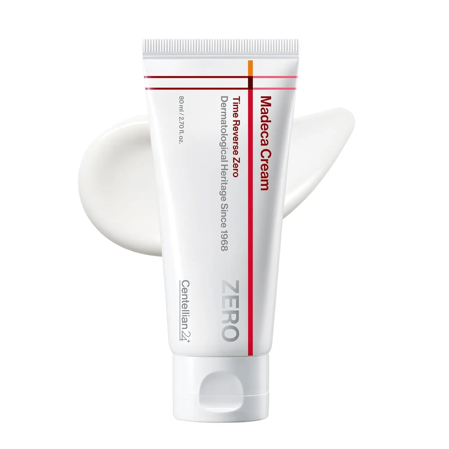 [Centellian24] Madeca Cream Time Reverse Zero 80ml - Lightweight Anti-Aging, Face Moisturizer, Blue Active TECA, Cooling Cica, Firming, Deep Hydration, Barrier Repair, Sensitive, Oily Skin