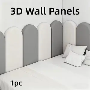 20cmx40cm 1pc 3D Wall Panels,Thickened Foam Anti-Collision Wall Skirt Self-Adhesive Paper, Multi-Color Options, Peel & Stick Wallpaper, Soft Wall Mat for Bedroom Office Protection