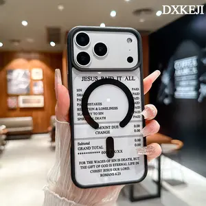 Jesus Paid it All Pattern Magnetic MagSafe Phone Case for iPhone 17 Air/16 Pro Max 15 Pro 14 13 12 11 Plus Shockproof Slim Protective Cover Casing