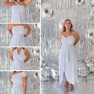 Miuelor Convertible Multi-Way Dress  Infinity Wrap Maxi Dress  Elegant Summer Dress for Beach, Weddings & Parties White Dresses