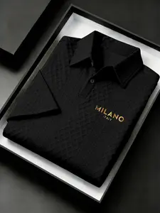 Men's Stylish Short Sleeve Collared Polo Shirt, Breathable Skin-Friendly Texture, Perfect for Casual, Business, and Weekend Outings