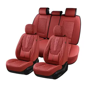 【Coverado】Universal 5-Seater Car Seat Cover Fit Premium Leather Waterproof Auto Seat Protectors  B-8859 NAPA Seat Cover Un-BGray full coverage Interior Interior PU Leather Sedan Seat Cover universal car seat coverauto seat cover Black Friday Deal